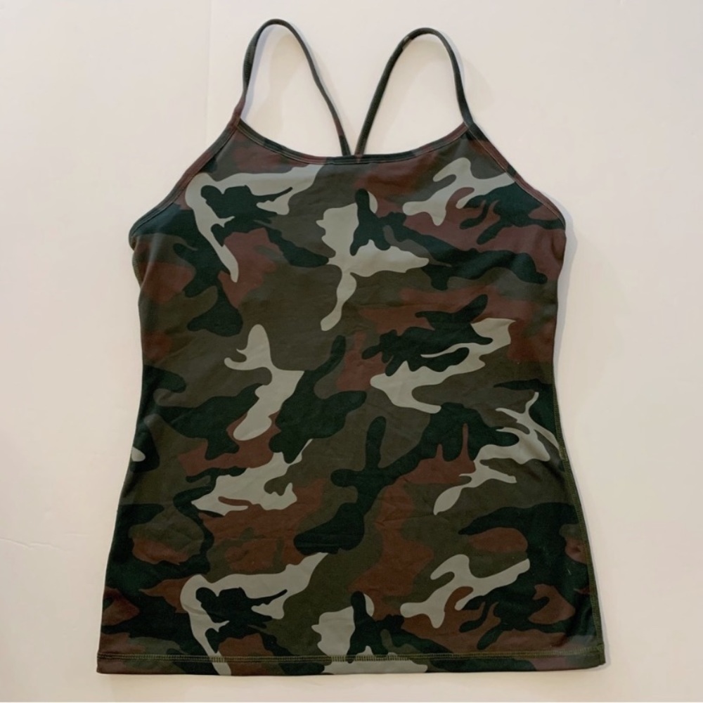 WITH Wear It To Heart Mesh Back Camo Tank